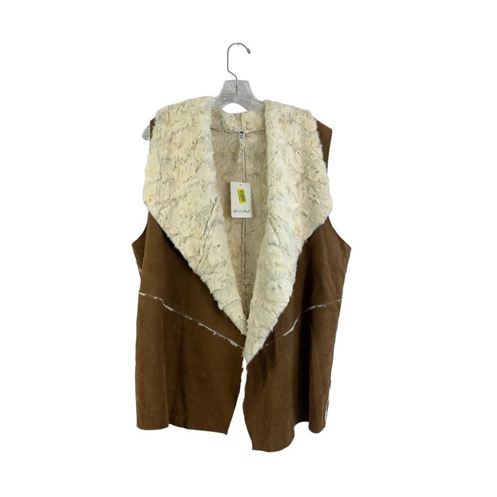 Leo & Nicole Women's Super Soft Fuzzy Vest